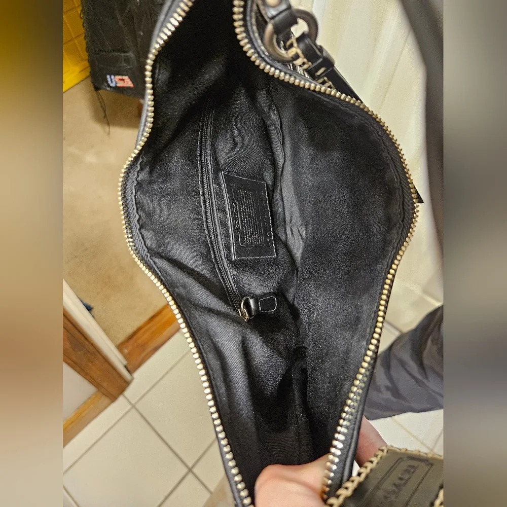 Coach limited edition black soho jacquard studded grommet hobo handbag purse - Picture 12 of 15